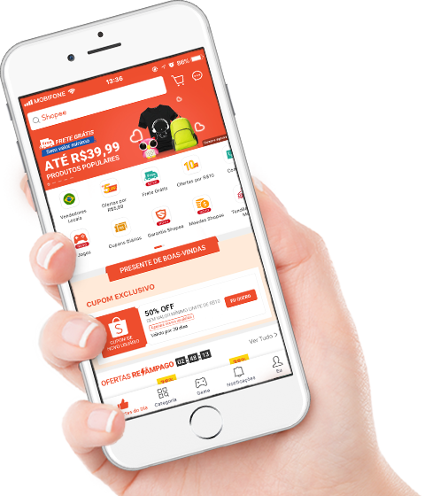Baixe o app da Shopee: a melhor plataforma de compras online do Brasil
