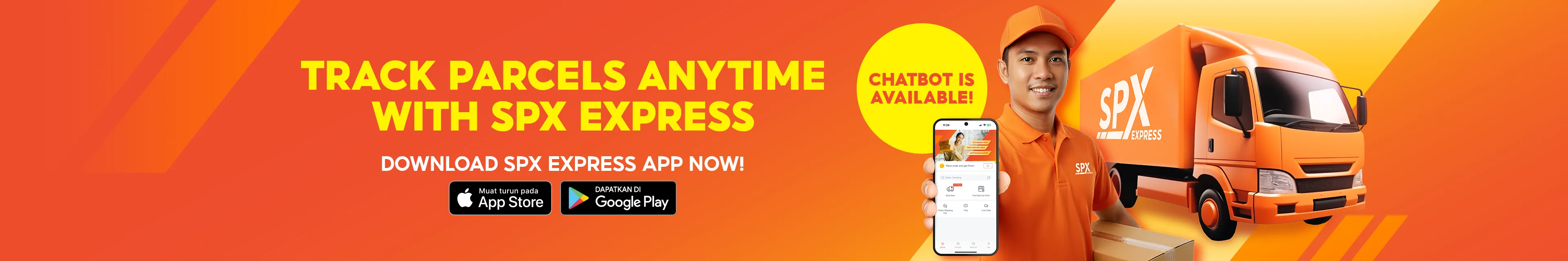 Track your parcels and get instant support from our live agents on the SPX App and website. Register your account now!