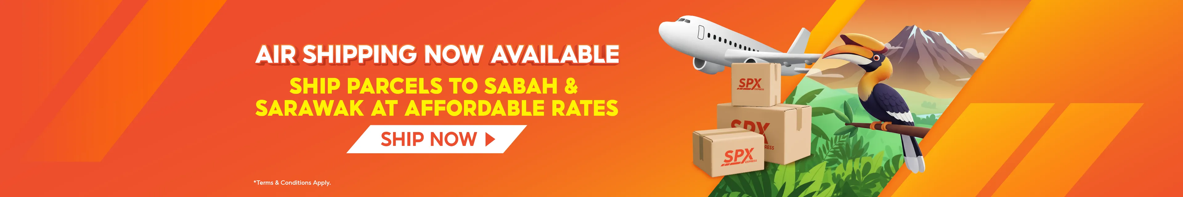 Air shipping now available! Send parcels to Sabah & Sarawak at affordable rates. Check our rates and prohibited items for smooth shipping.