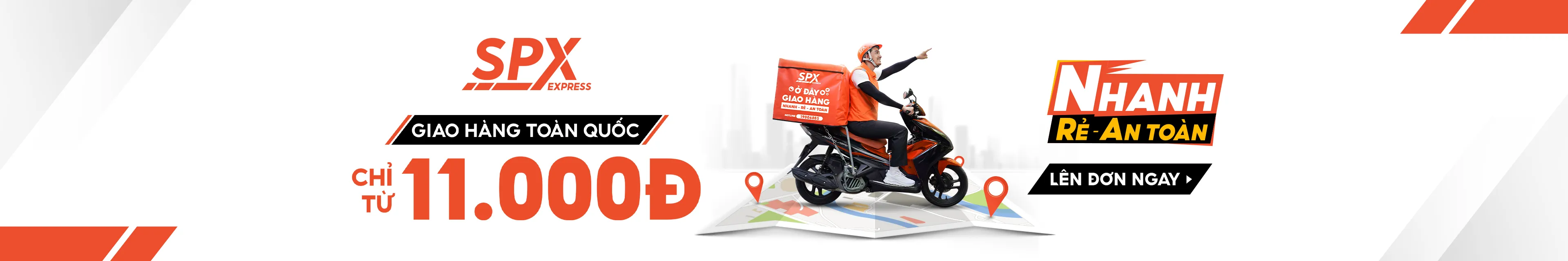 SPX giao hàng toàn quốc chỉ từ 11K/đơn. Dịch vụ nhanh – rẻ – an toàn, giúp shop tiết kiệm chi phí và giao hàng hiệu quả hơn.