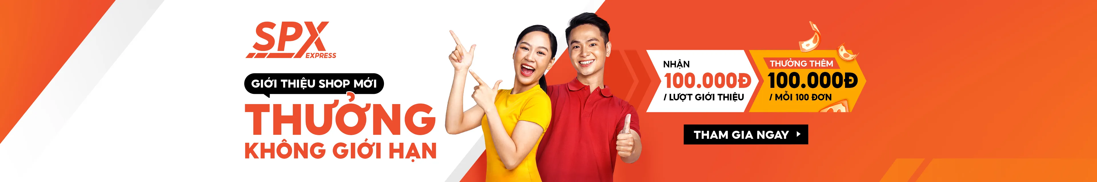 Refer new shops with SPX: Earn 100K per referral, plus 100K for every 100 orders. Unlimited rewards, join now to start earning big!