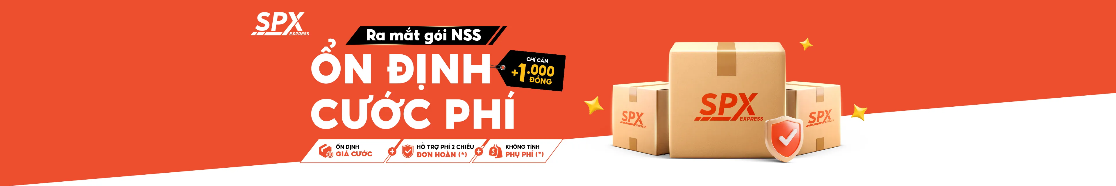 Ra mắt gói NSS SPX, ổn định cước phí chỉ từ +1.000đ, hỗ trợ phí 2 chiều, không phụ phí, tối ưu chi phí vận chuyển