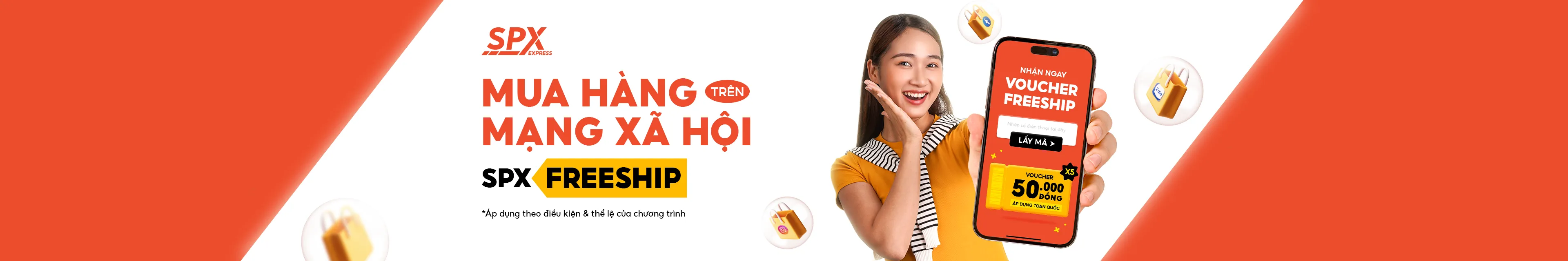 Shop on social media, get SPX freeship vouchers up to 50,000 VND, nationwide use, save on delivery fees